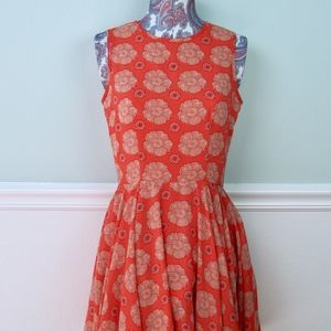 Maison Jules Chiffon Floral Red Dress, Small